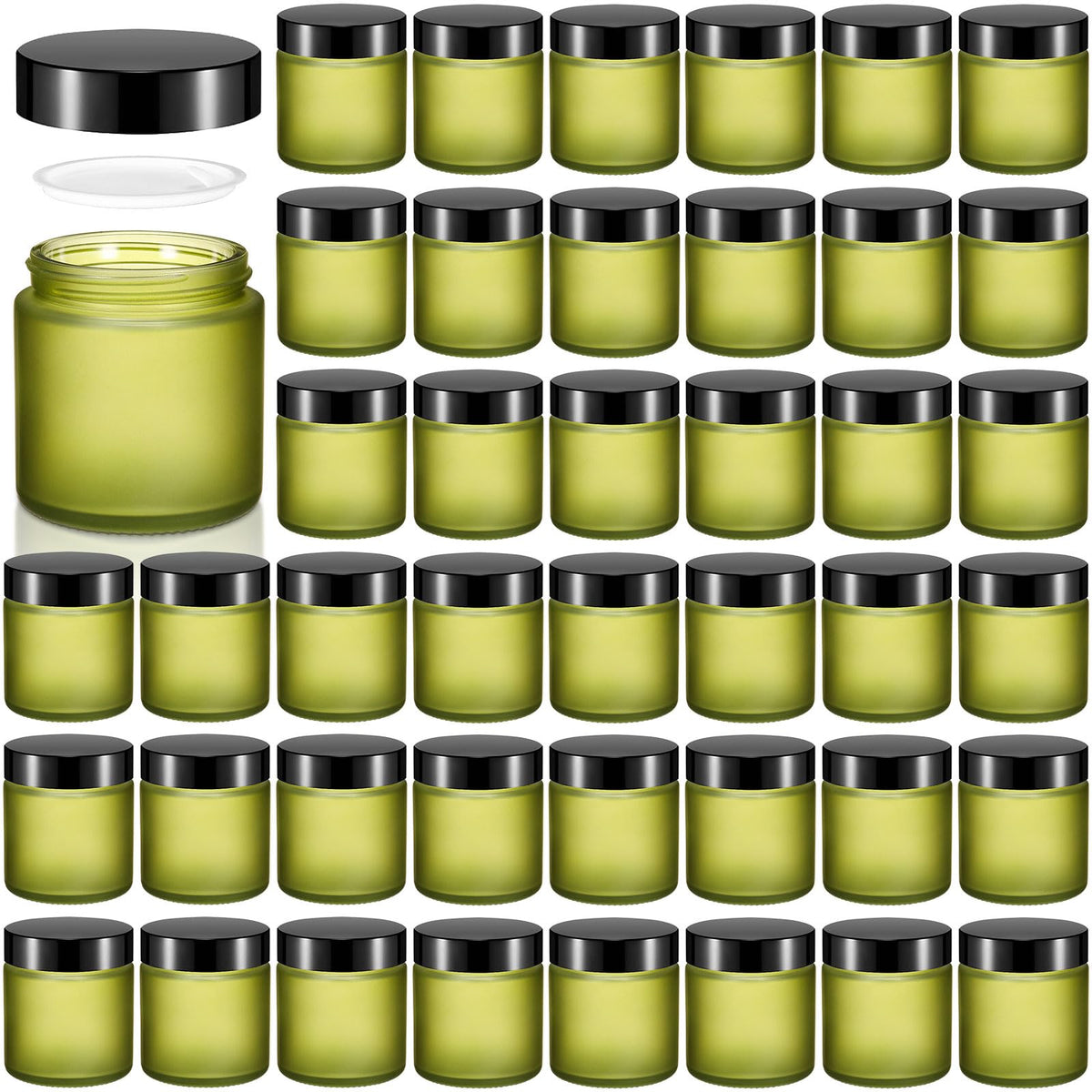 Norme 4oz glass jar with lid shown for travel-friendly cream storage