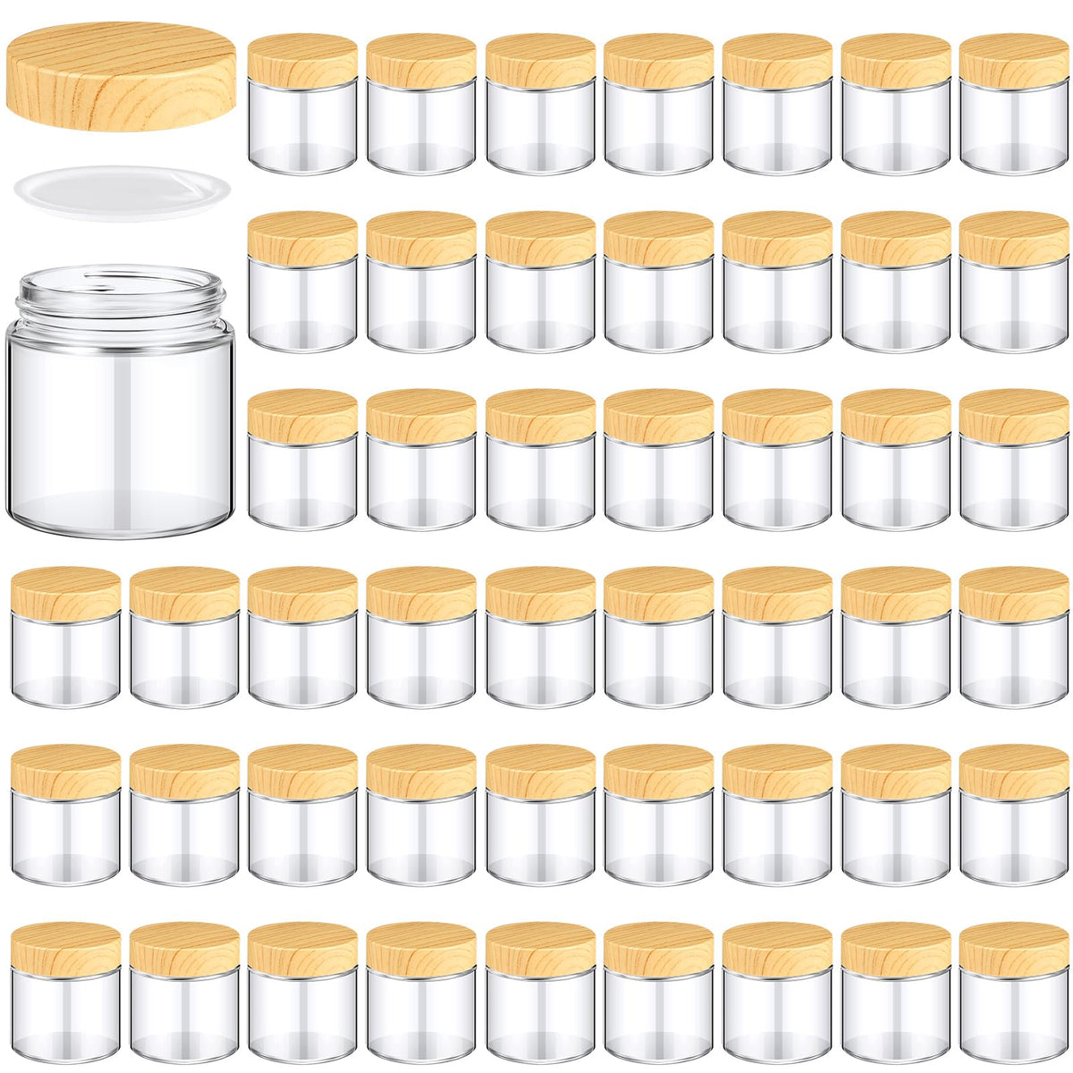 Norme 4 oz glass jar with lid for organized storage on the go