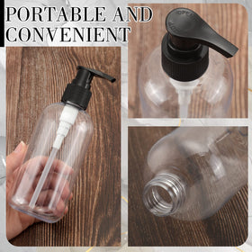Norme empty clear plastic pump bottle ready for travel and reuse