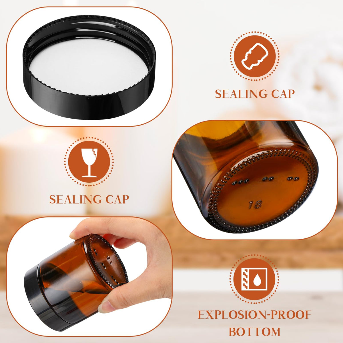Norme leakproof glass jars travel pack keeps cosmetics secure on the go