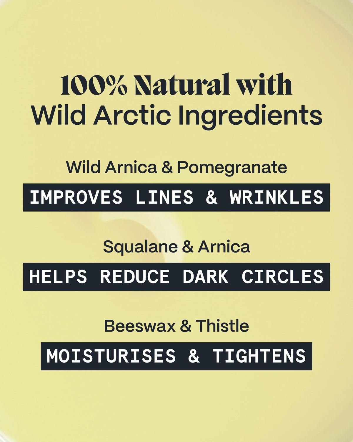 Norse Organics Arnica Thistle Sea Buckthorn ingredients for smoother-looking skin