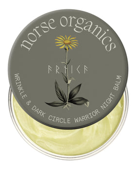 Norse Organics Wrinkle Warrior Balm jar closeup for firming hydration