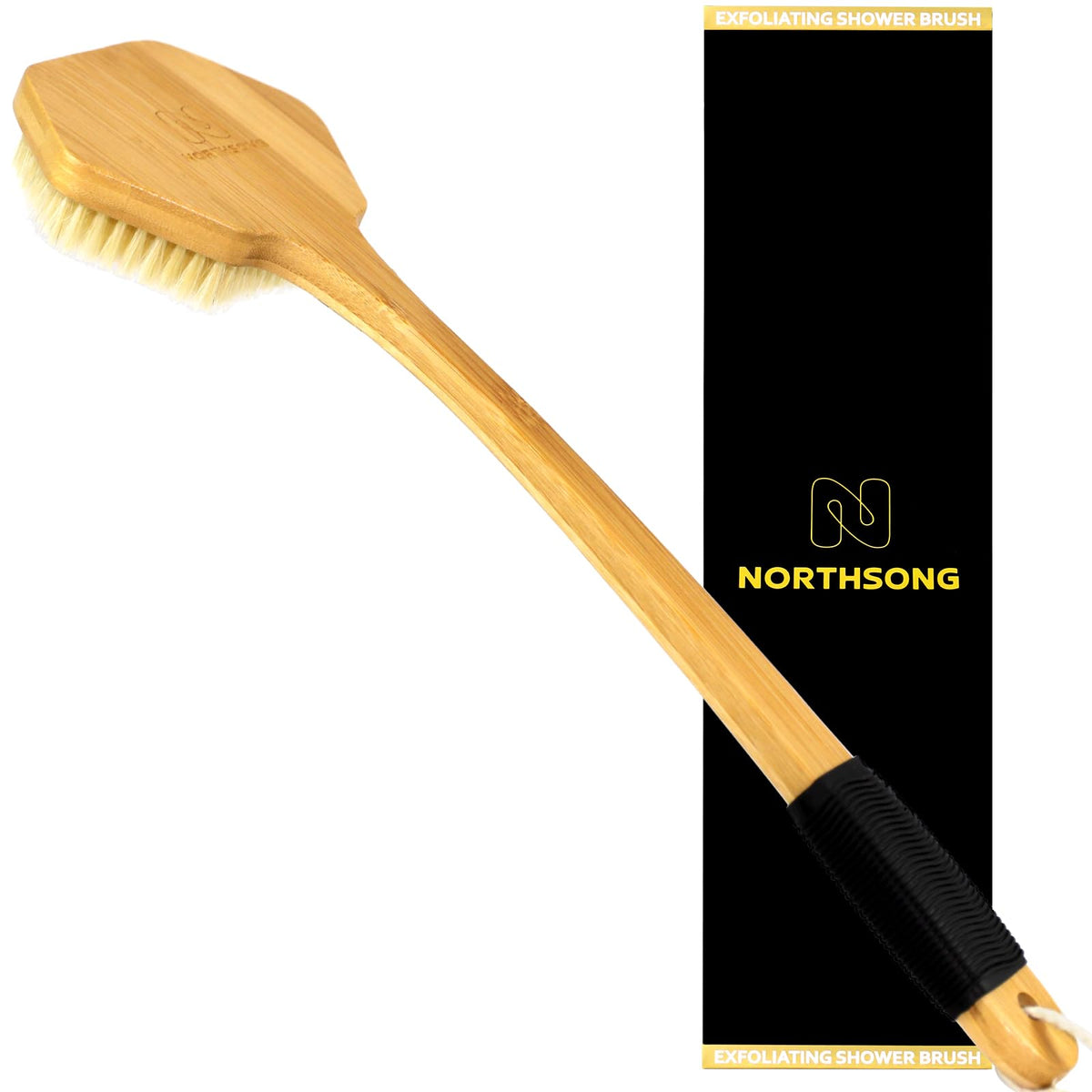 NORTHSONG large head back brush with extended reach for effortless back cleansing