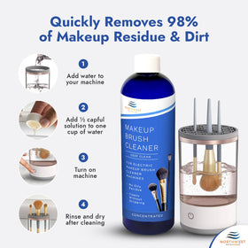 Foundation brushes glide smoothly after cleaning with Northwest Enterprises solution.