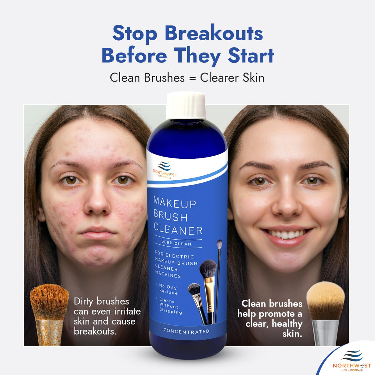 Makeup sponges rinse clean with the same cleaner and machine.