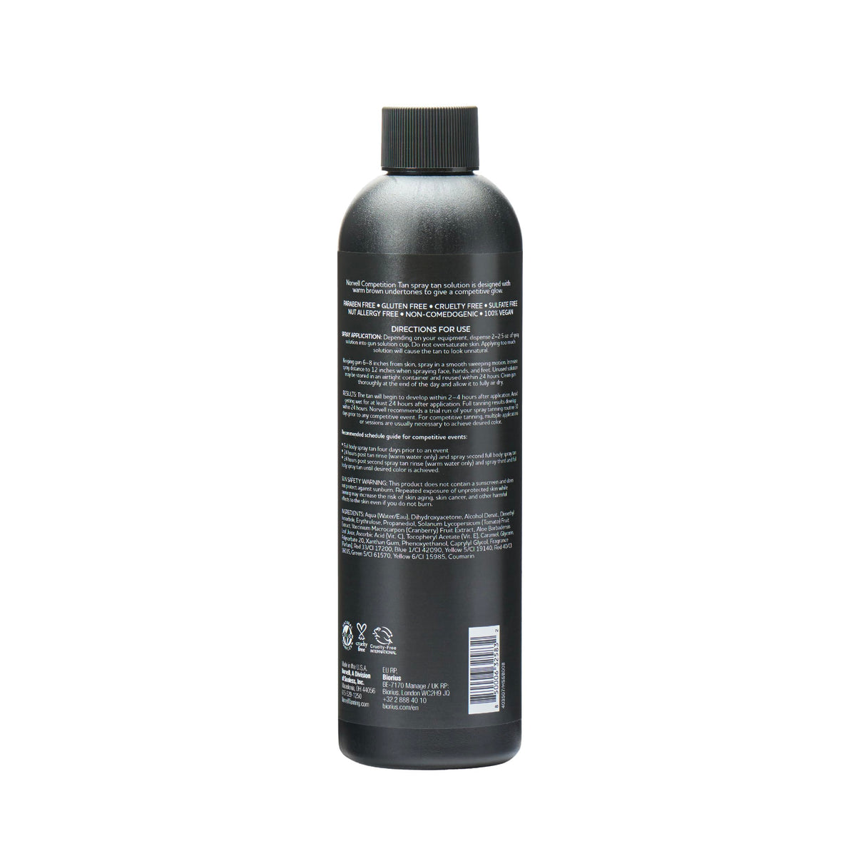Norvell Competition Tan long-lasting-shade maintains bronze tone for days.