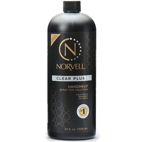 Norvell Premium Spray Tan Solution Clear Plus bottle for an even bronze glow