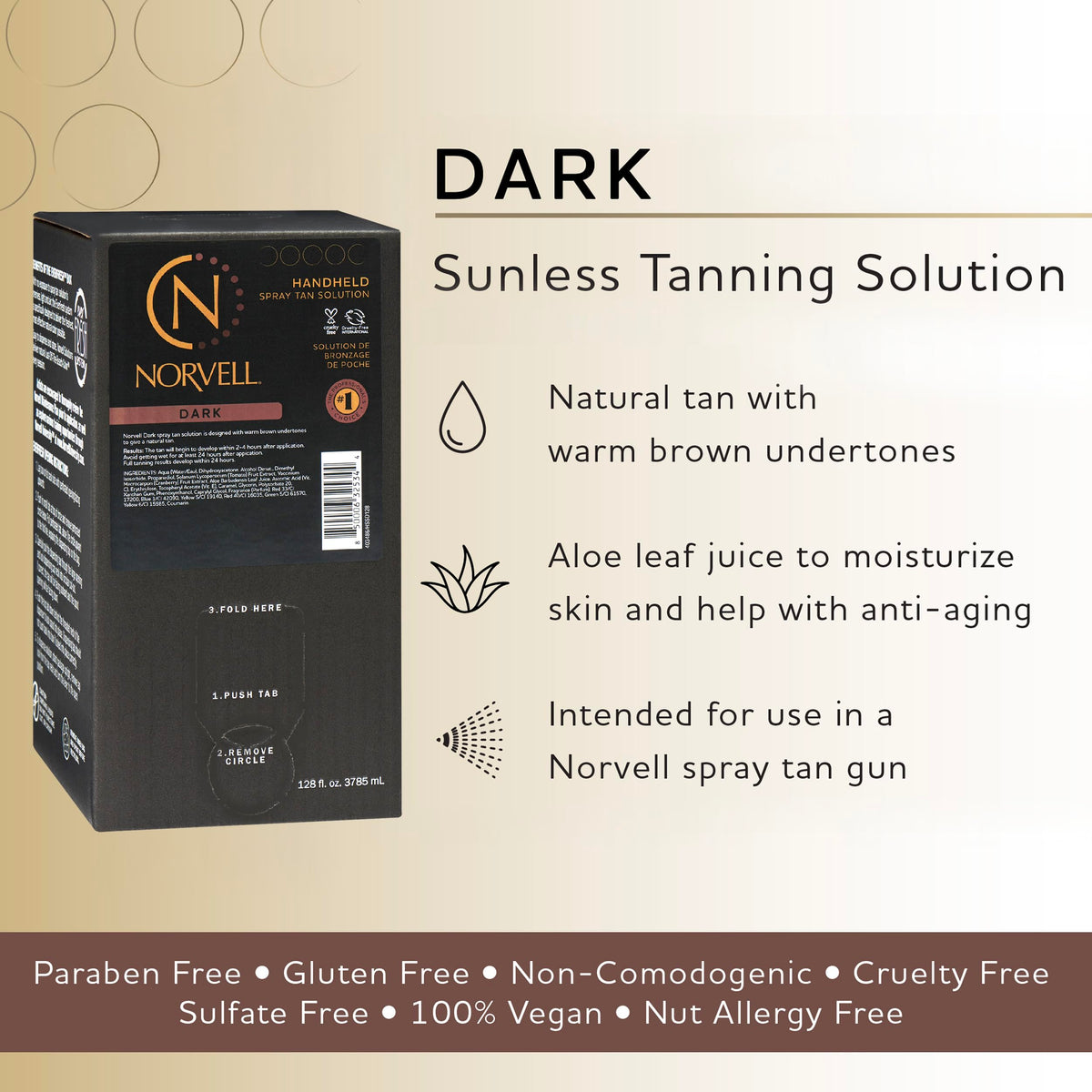 Norvell Premium Spray Tan Solution nozzle close-up for precise, streak-free application.