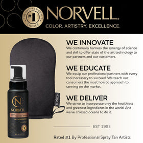 Norvell Sunless Dark Mousse with botanical extracts hydrates and soothes skin.