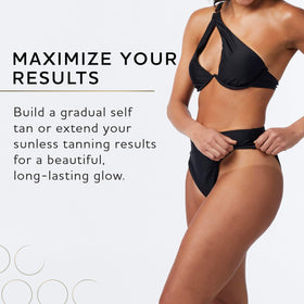 Norvell Sunless tan glow on skin after application on arm