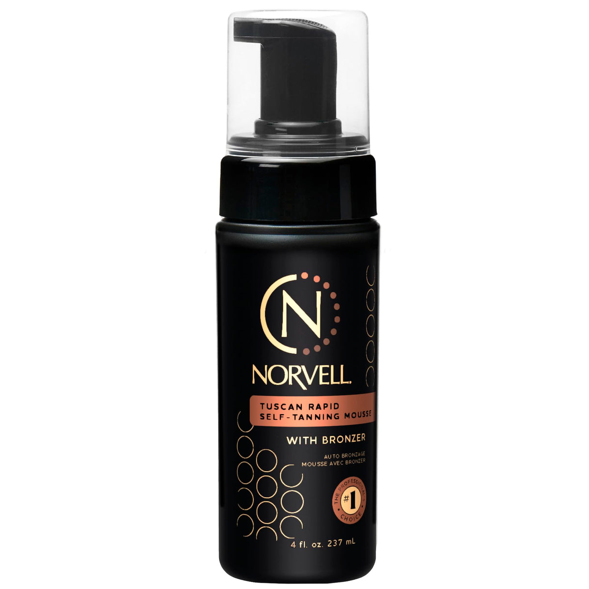 Norvell Tuscan Rapid Self Tanner Mousse bottle with bronzer for instant color