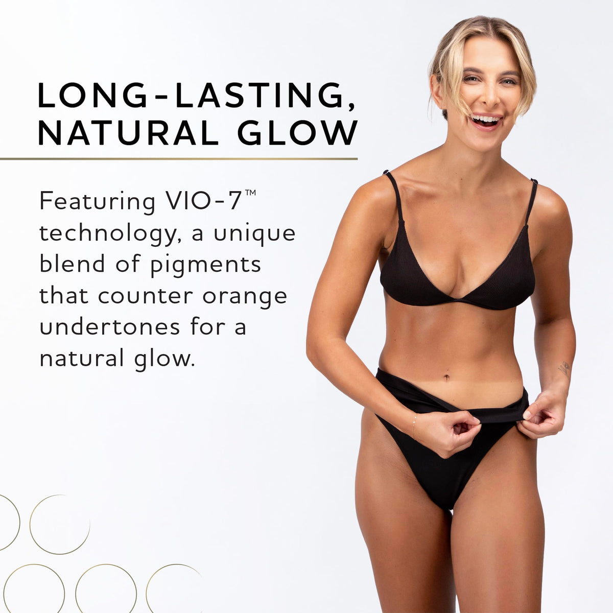 Texture close-up of velvety self-tanner finish