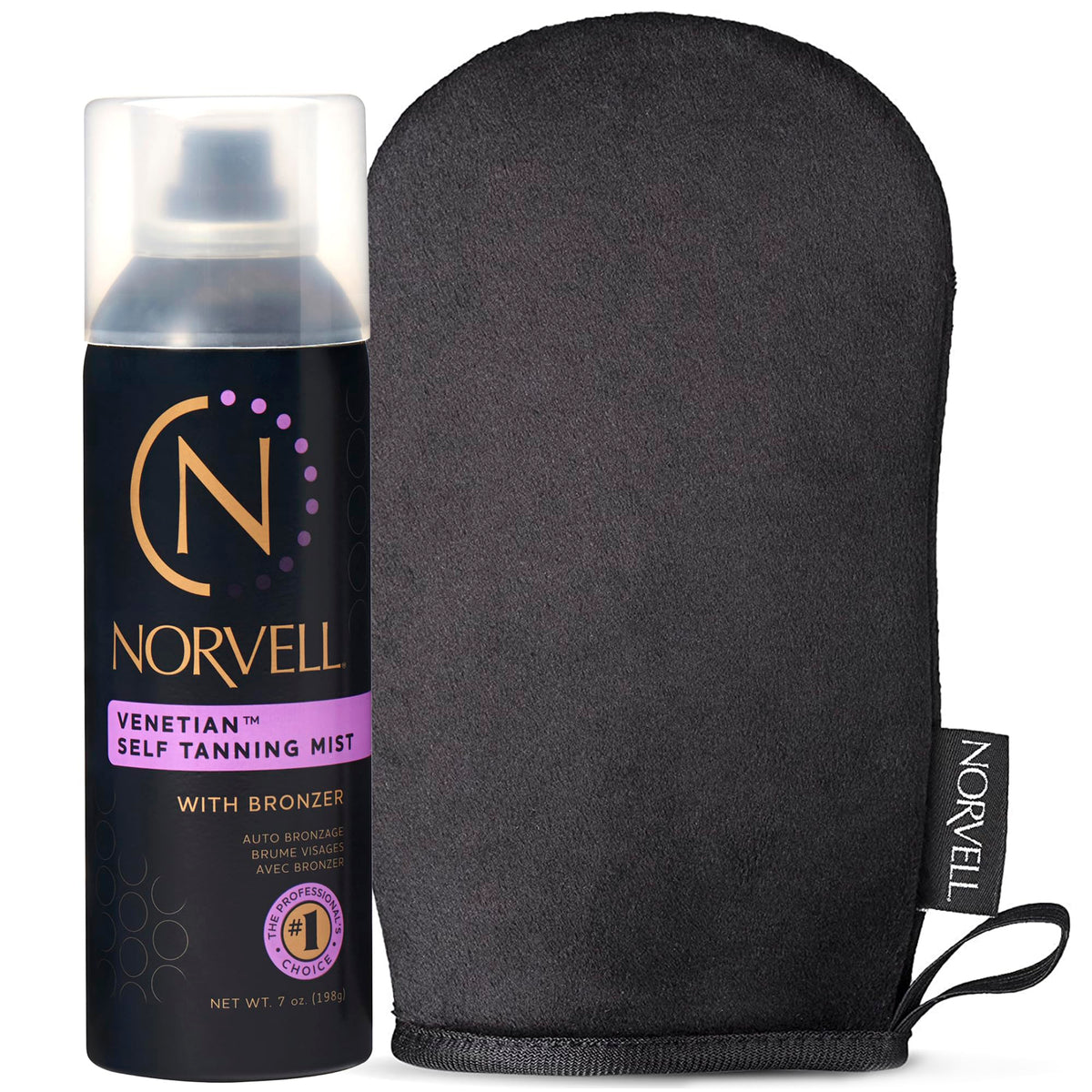 Norvell Venetian self-tanning mist bottle ready for at-home, even, streak-free glow.