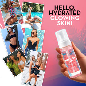 Norvell Wake-Up Tan travel-size mousse ideal for trips and gym bags.