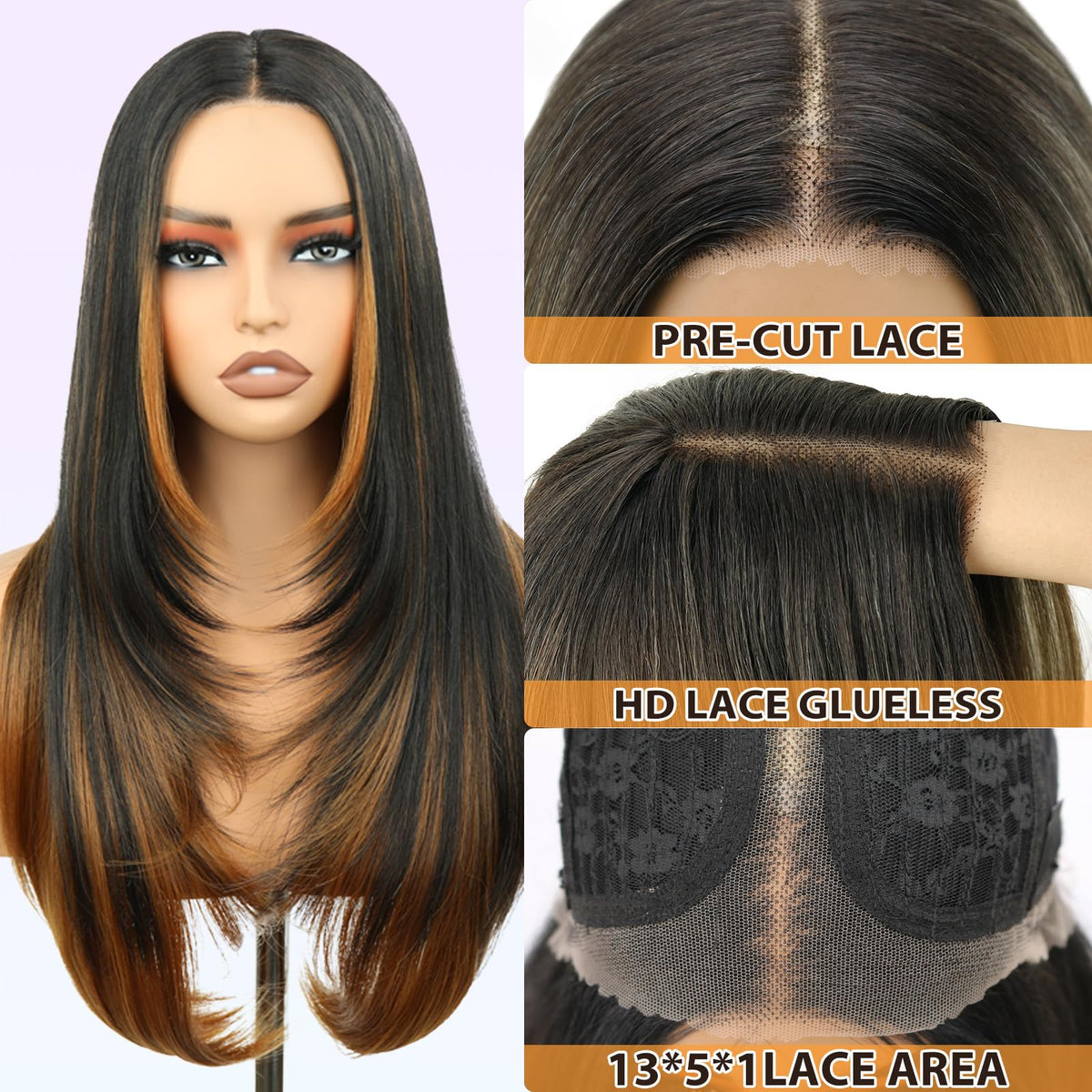 NOSTALGIA 13x4 HD lace front for natural parting.