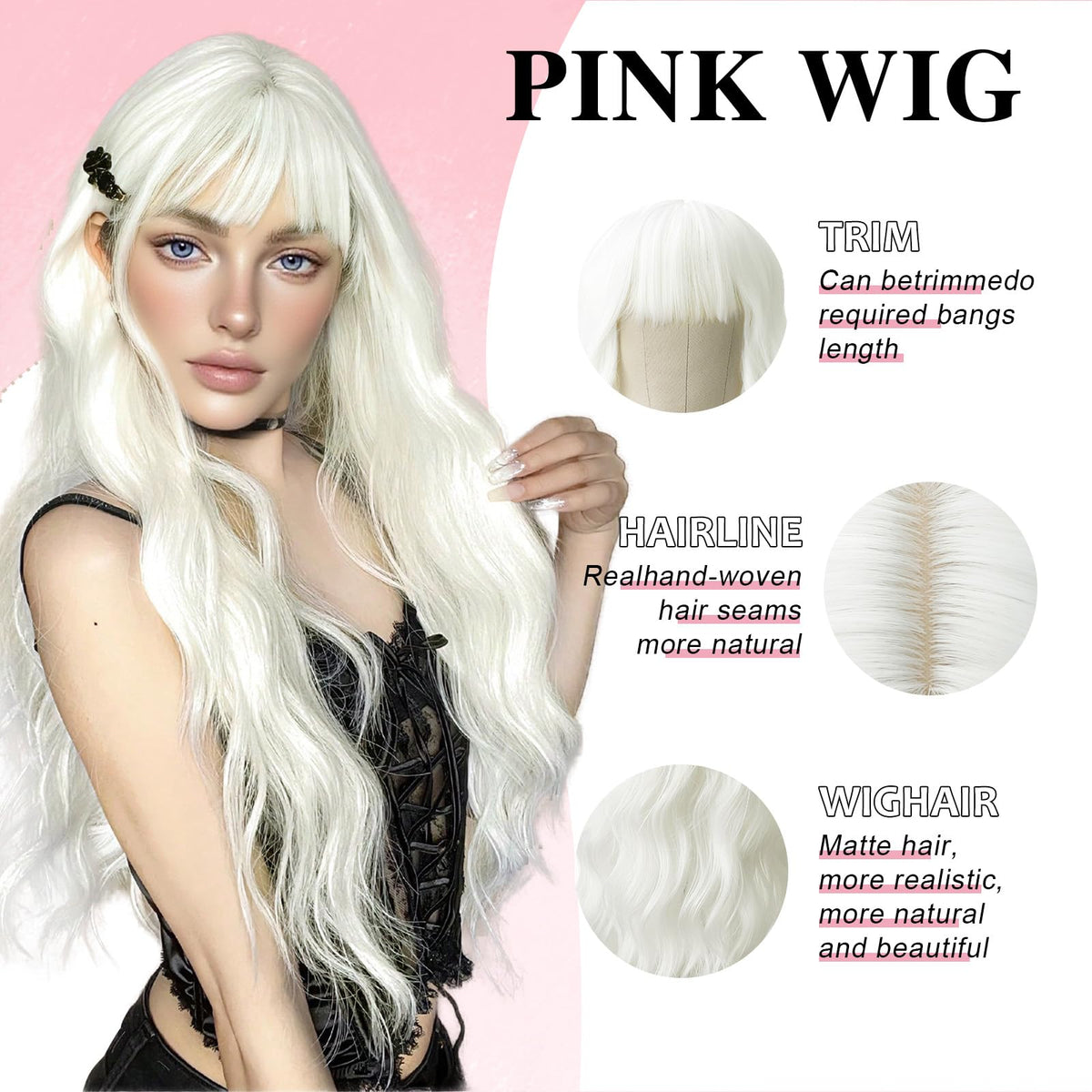 NOSTALGIA festival ready wig ideal for Halloween and parties