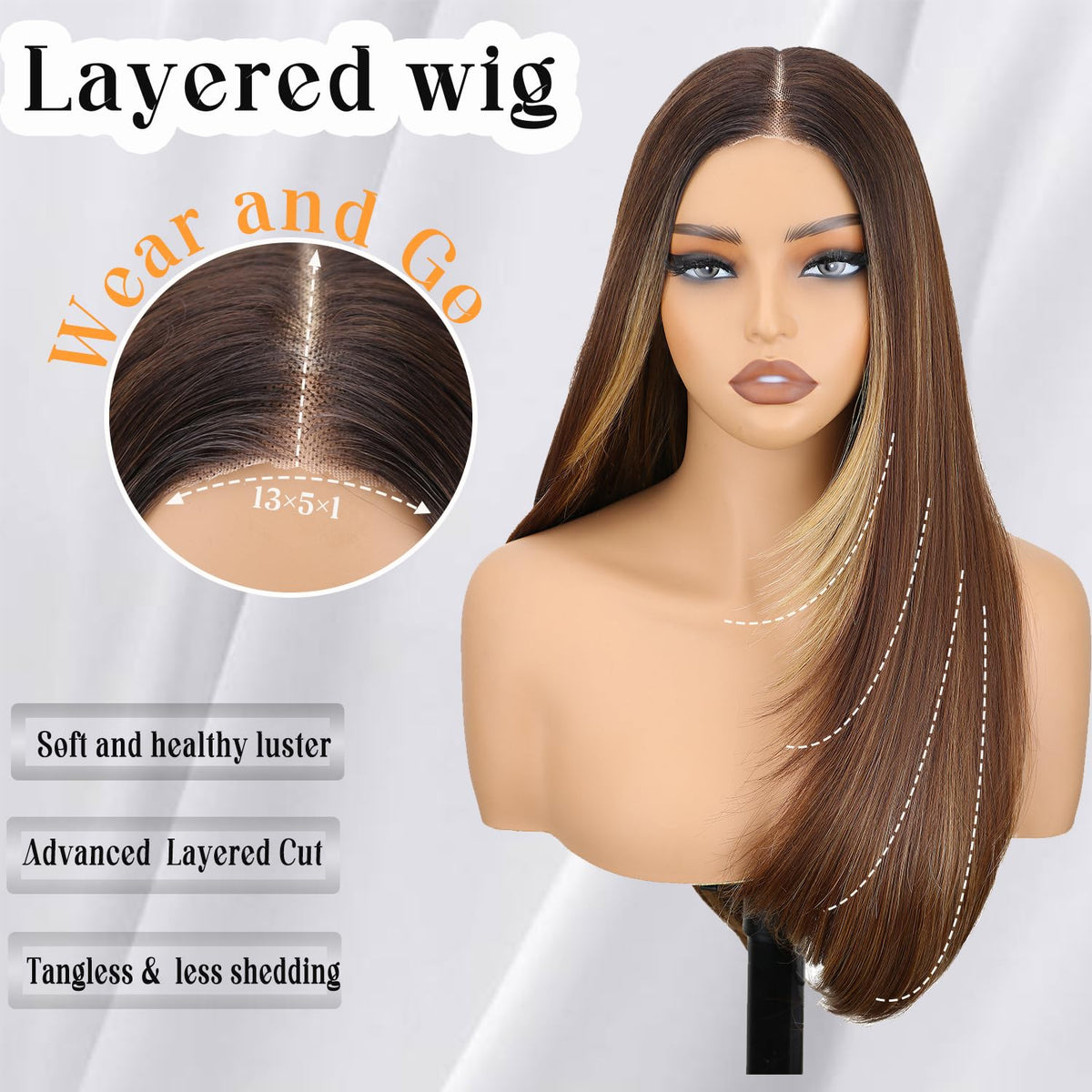NOSTALGIA premium fiber synthetic wig delivers low-maintenance, tangle-free wear.