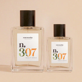 Noteworthy n,307 spray mist close-up, even dispersion for balanced scent.