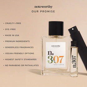 Label-crest detail on Noteworthy bottle reinforces quality and style