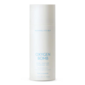 Nothing Fits But Oxygen Bomb foaming gel packaging shows advanced cleansing action for refreshed skin