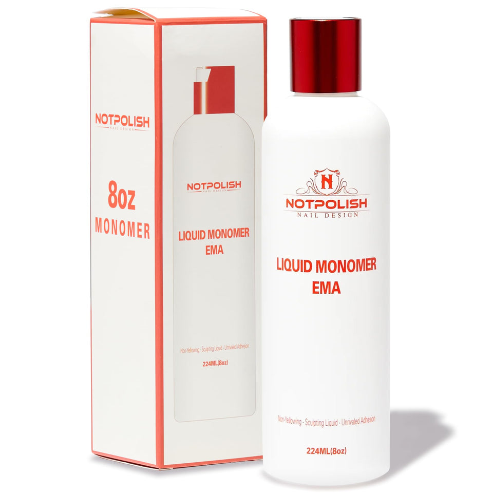 Notpolish Liquid Monomer bottle pour shows smooth flow for flawless nails