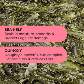 Close-up of creamy texture highlighting hydration and shine in Noughty formula
