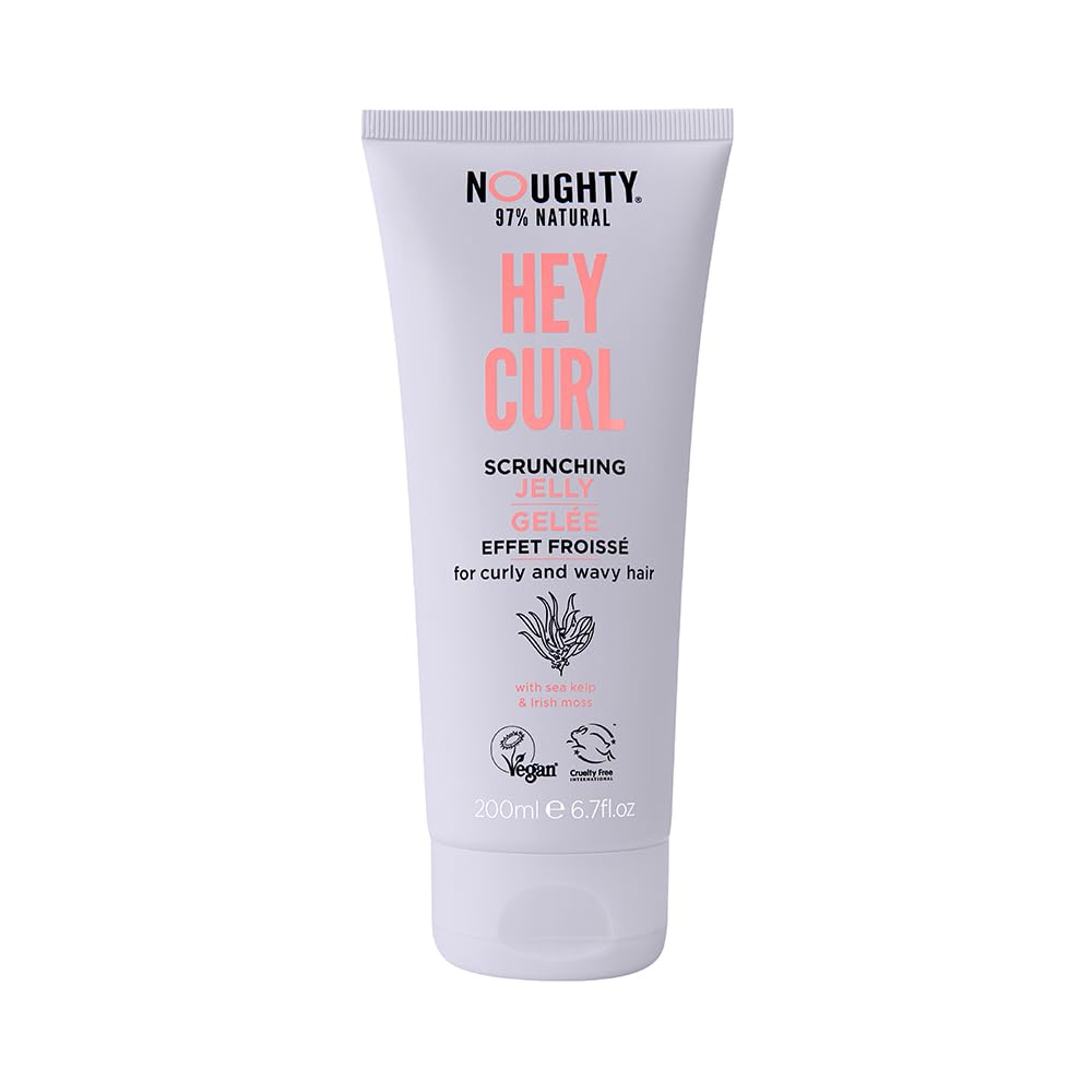 Noughty Hey Curl Scrunching Jelly bottle for lightweight curl definition.