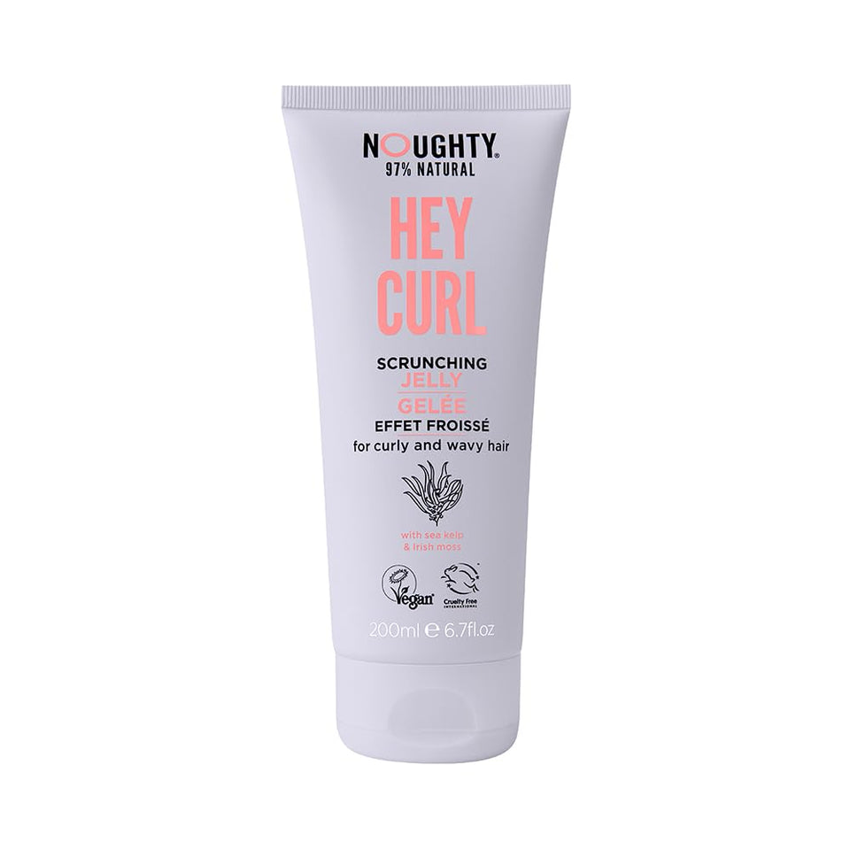 Noughty Hey Curl Scrunching Jelly bottle for lightweight curl definition.