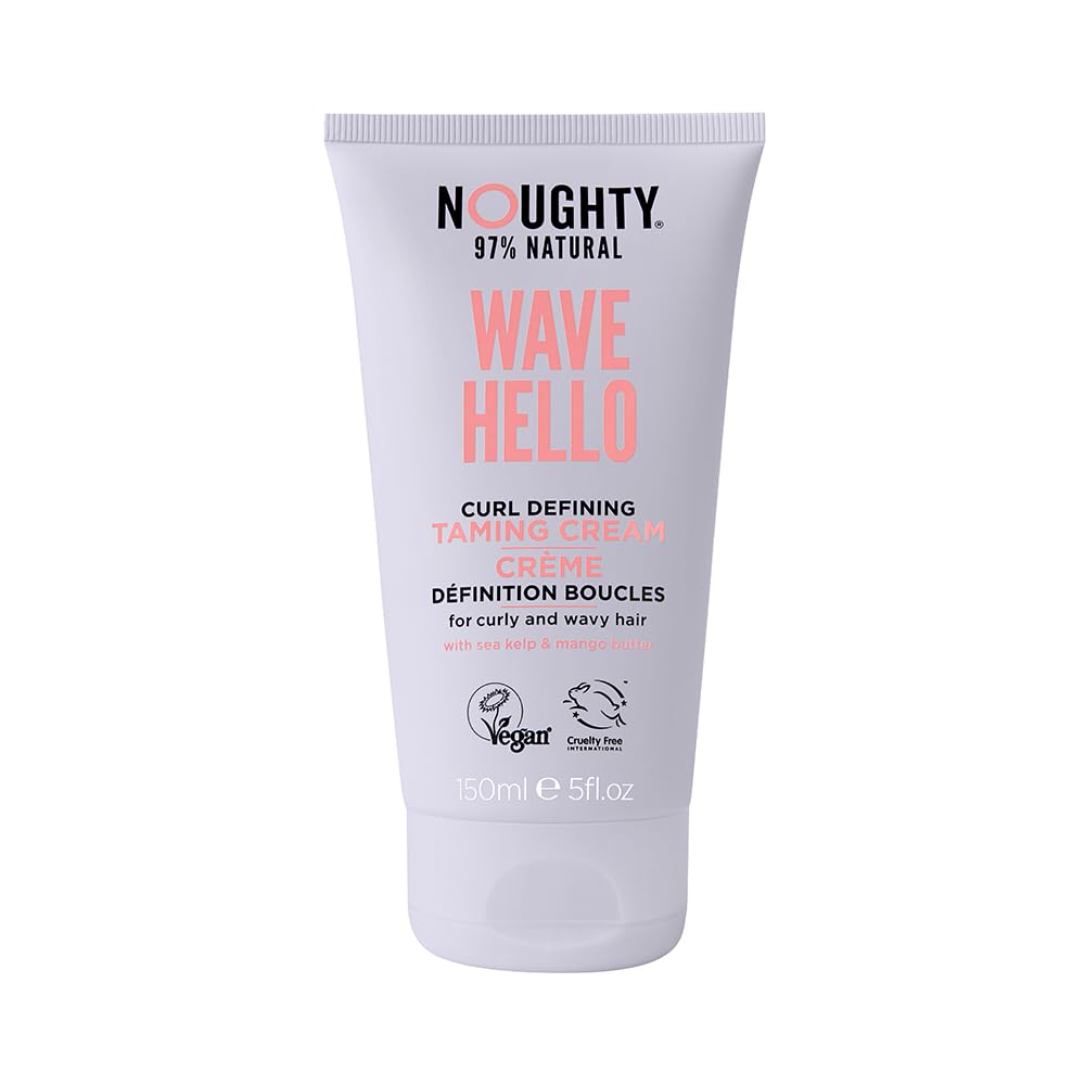 Noughty Wave Hello Curl Taming Cream packaging ready for quick curl definition