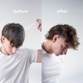 NOUN Glacial Clay Powder spray bottle disperses a precise, mess-free mist for easy styling.