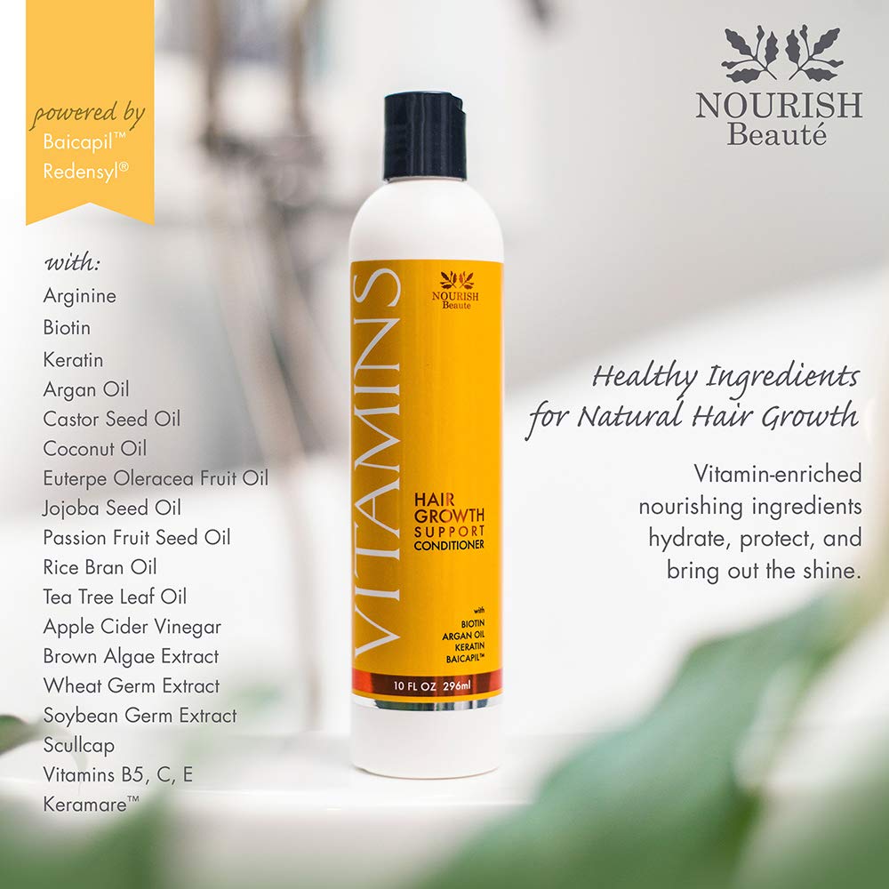 Nourish Beaute Vitamins Conditioner hair application showing gentle root massage