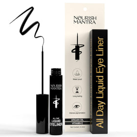 Nourish Mantra All-Day Liquid Eyeliner bottle close for bold, long-lasting definition.