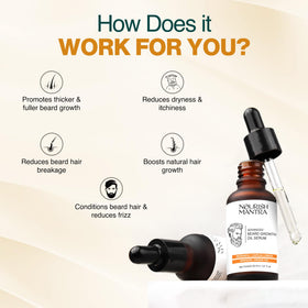 NOURISH MANTRA Argan Oil hydration bottle conditions facial hair.