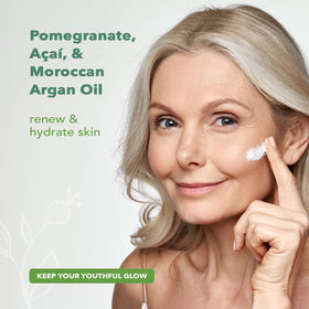 Morning and night application of Nourish Organic cream after cleansing
