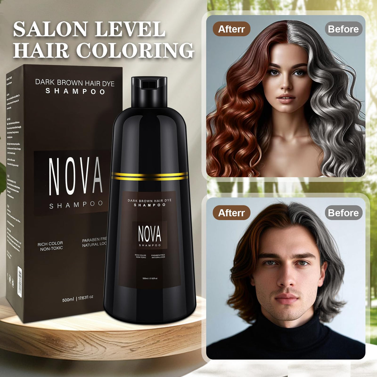 Nova Shampoo foam close-up showing creamy lather for even color