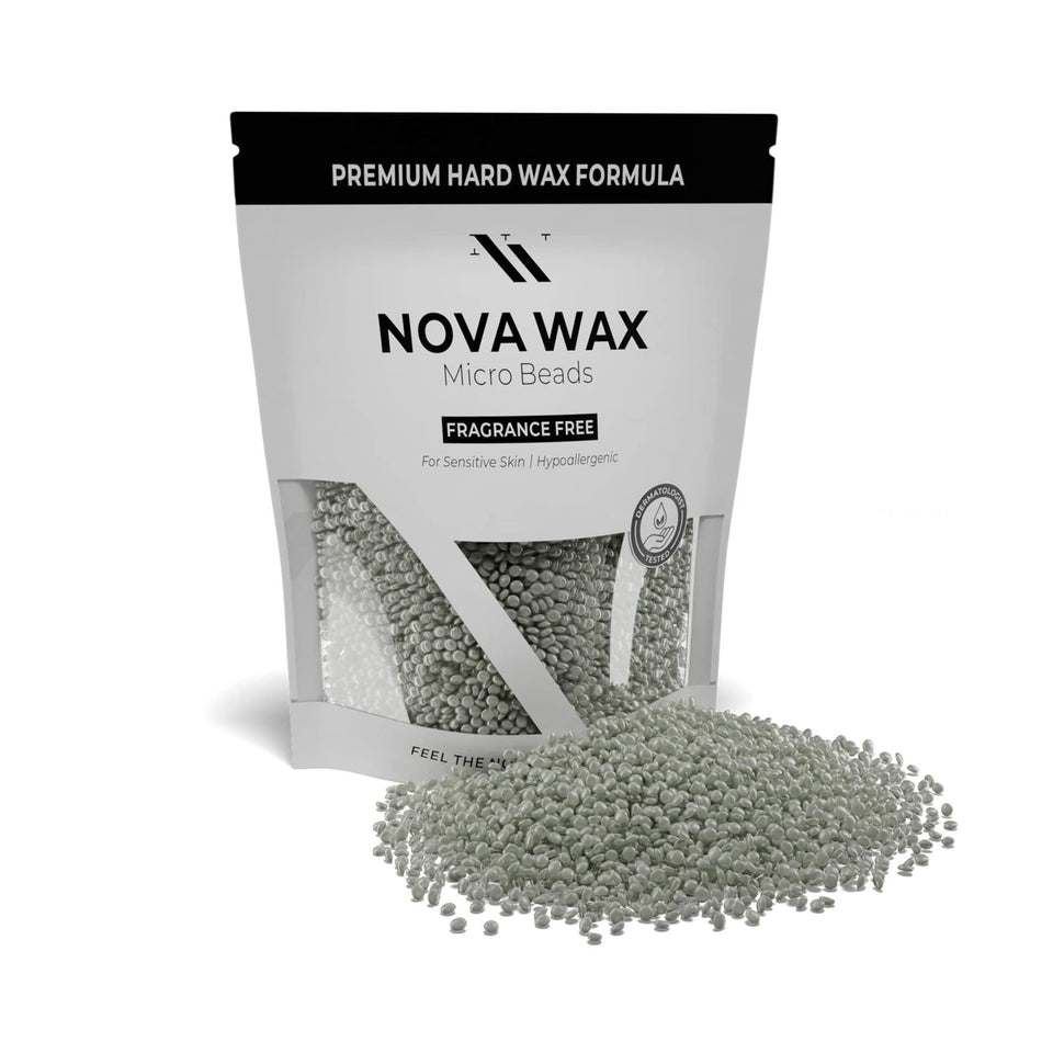 Nova Wax 1000g hard wax beads closeup for salon-grade waxing