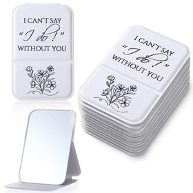 Novabright bridesmaid mirrors in flatlay for on-the-go touch-ups