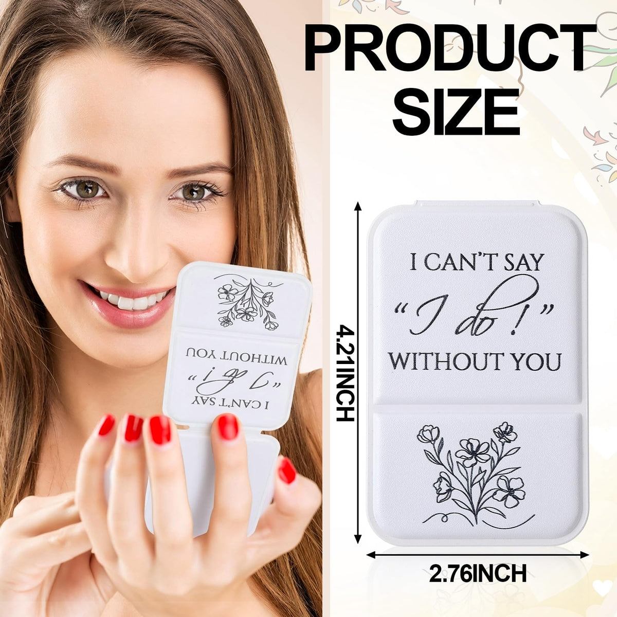 Novabright six-pack bridal mirrors opened for quick makeup checks