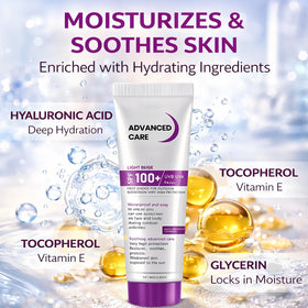 NovaCharm SPF100 application on the face during outdoor activity