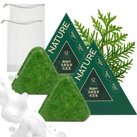 NovaCharm triangle shampoo bars in a two-pack for convenient, mess-free cleansing.