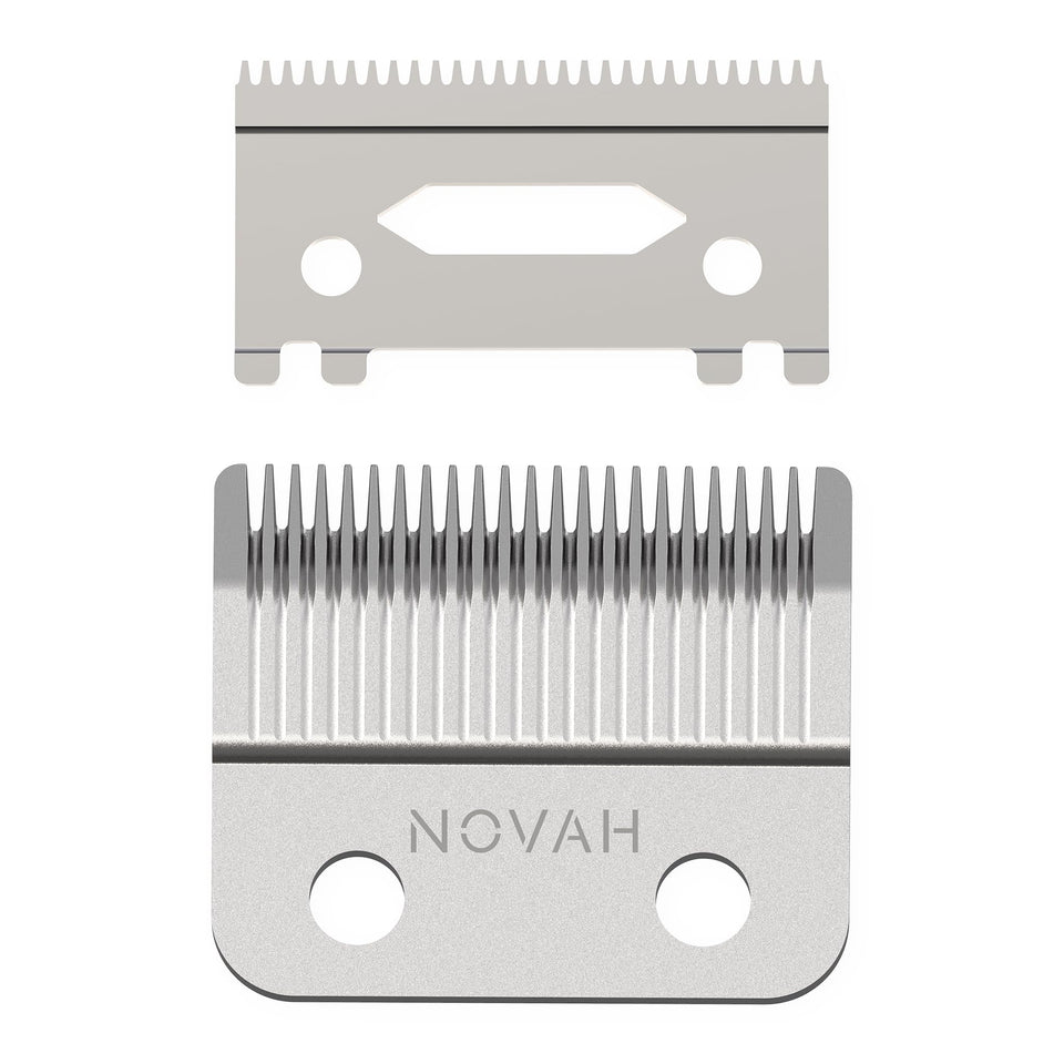 NOVAH Hair Clipper Replacement Blade front view with precision steel for clean cuts
