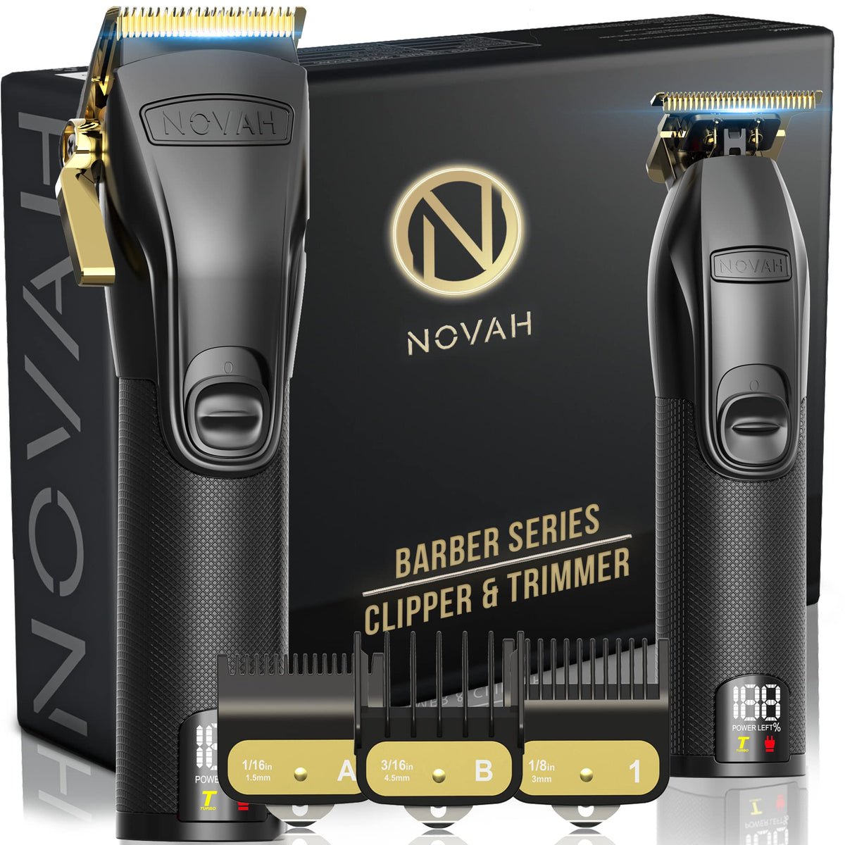 Novah Grooming professional hair clippers set for versatile barber-grade cuts.