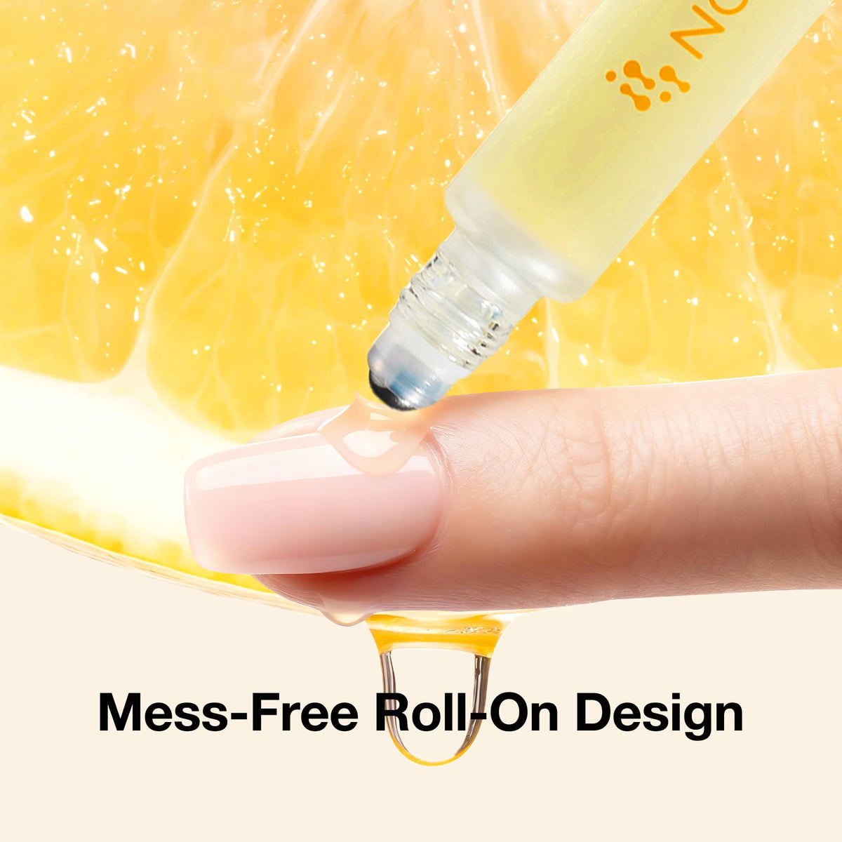 NOVAL Cuticle Oil ingredients: jojoba, apricot, and coconut oils on label.