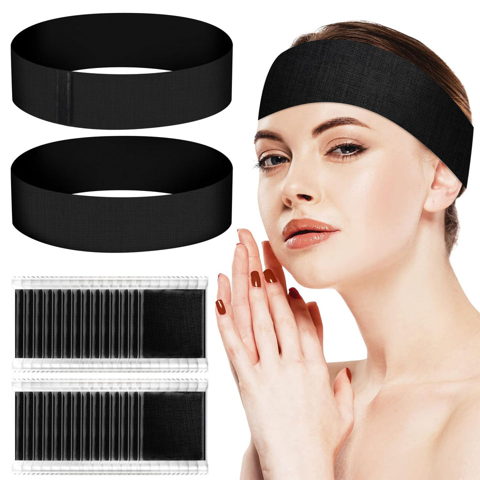 Noverlife disposable spa headbands in a box for quick facial sessions