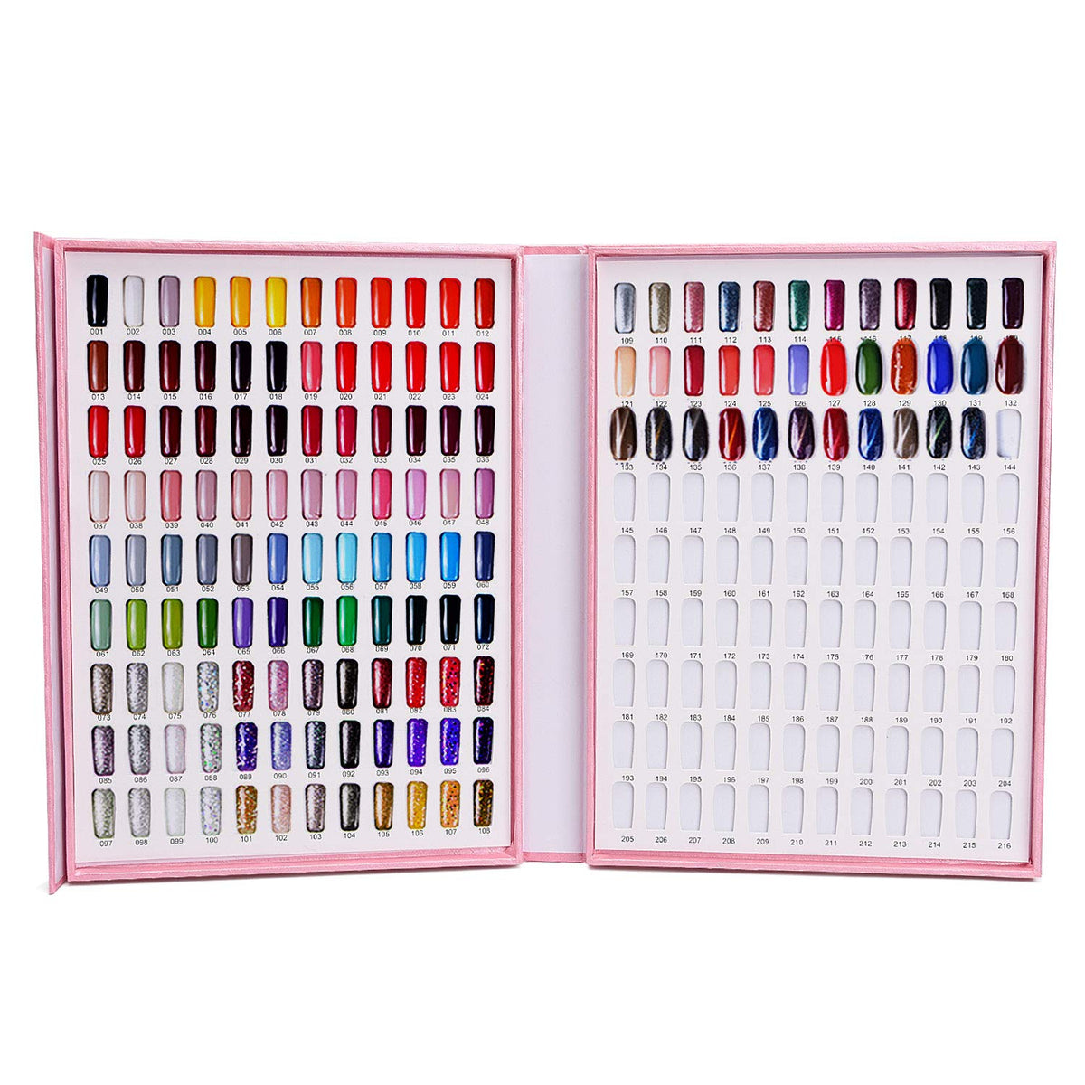 Noverlife 216 nail colors chart display inside view highlights organized color rooms