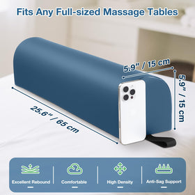 On-table view demonstrates compact fit on most massage beds