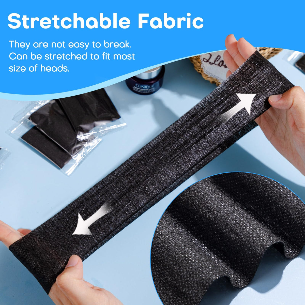 Noverlife adjustable magic tape headband provides secure fit during treatments
