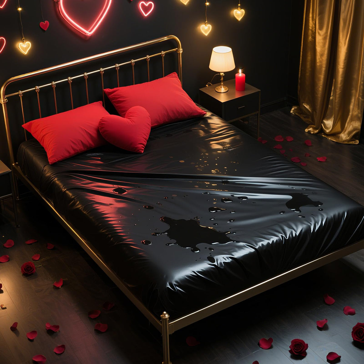 Noverlife black vinyl mattress protector for queen beds protects from oils and spills.