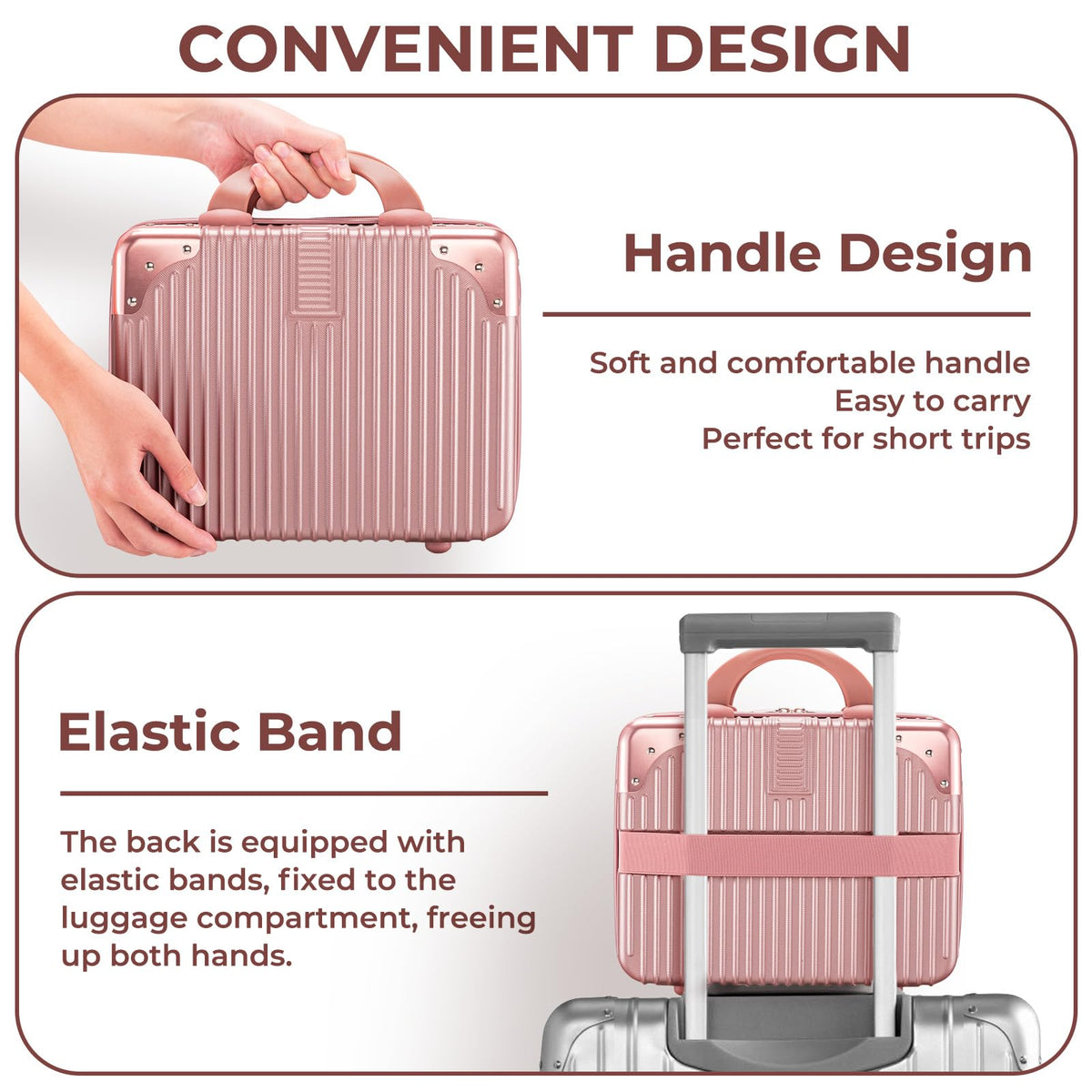 Noverlife compact travel case fits cosmetics and essentials.
