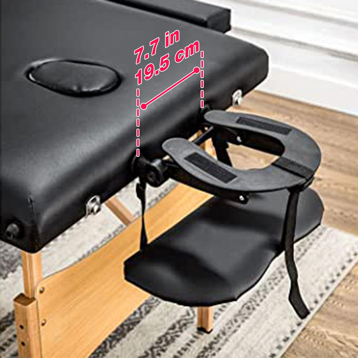 Noverlife Face Cradle curved design supports the face evenly during sessions